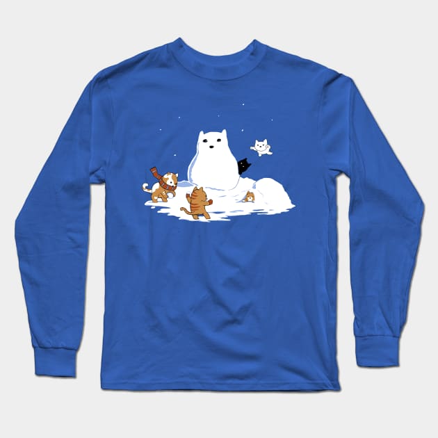 Snowcat Long Sleeve T-Shirt by CrumblinCookie